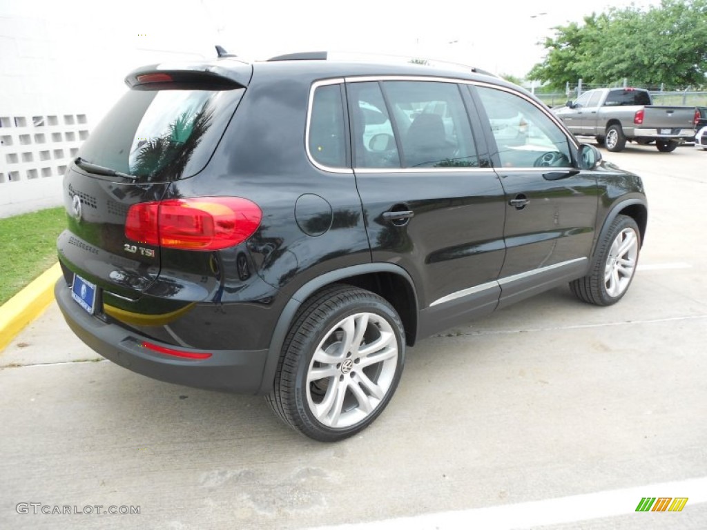 2012 Tiguan SEL - Deep Black Metallic / Black photo #7