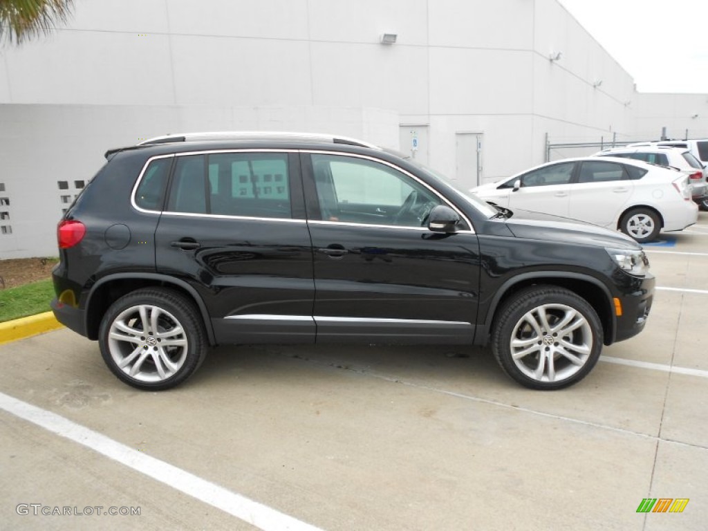 2012 Tiguan SEL - Deep Black Metallic / Black photo #8