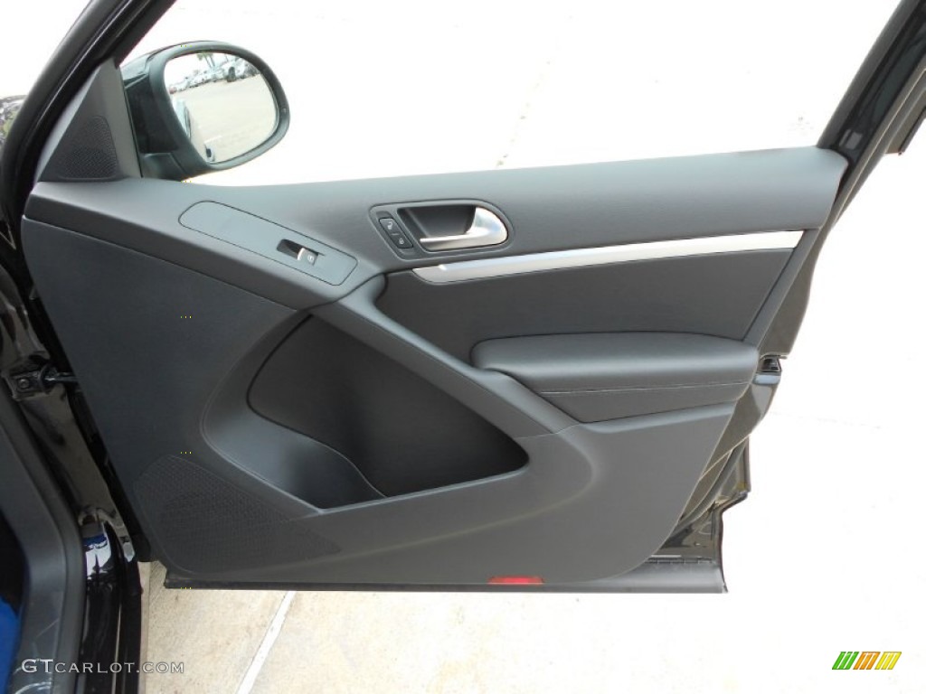 2012 Tiguan SEL - Deep Black Metallic / Black photo #12