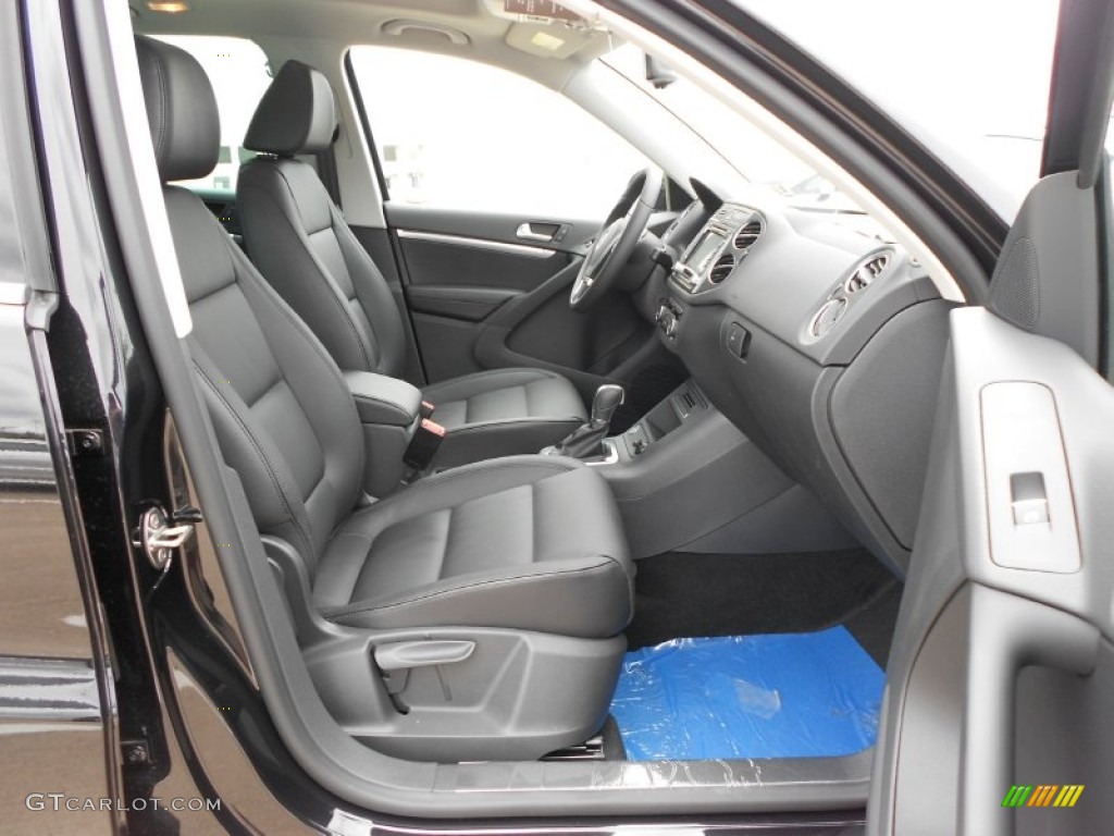 2012 Tiguan SEL - Deep Black Metallic / Black photo #13