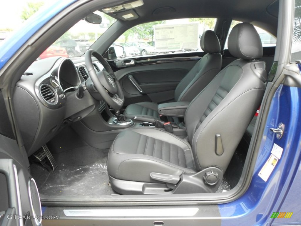 Black/Blue Interior 2012 Volkswagen Beetle Turbo Photo #63008294