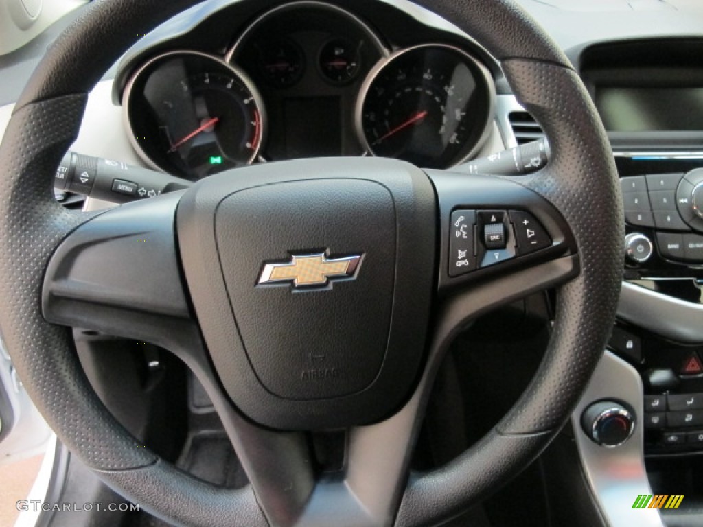 2011 Chevrolet Cruze LS Jet Black/Medium Titanium Steering Wheel Photo #63009377