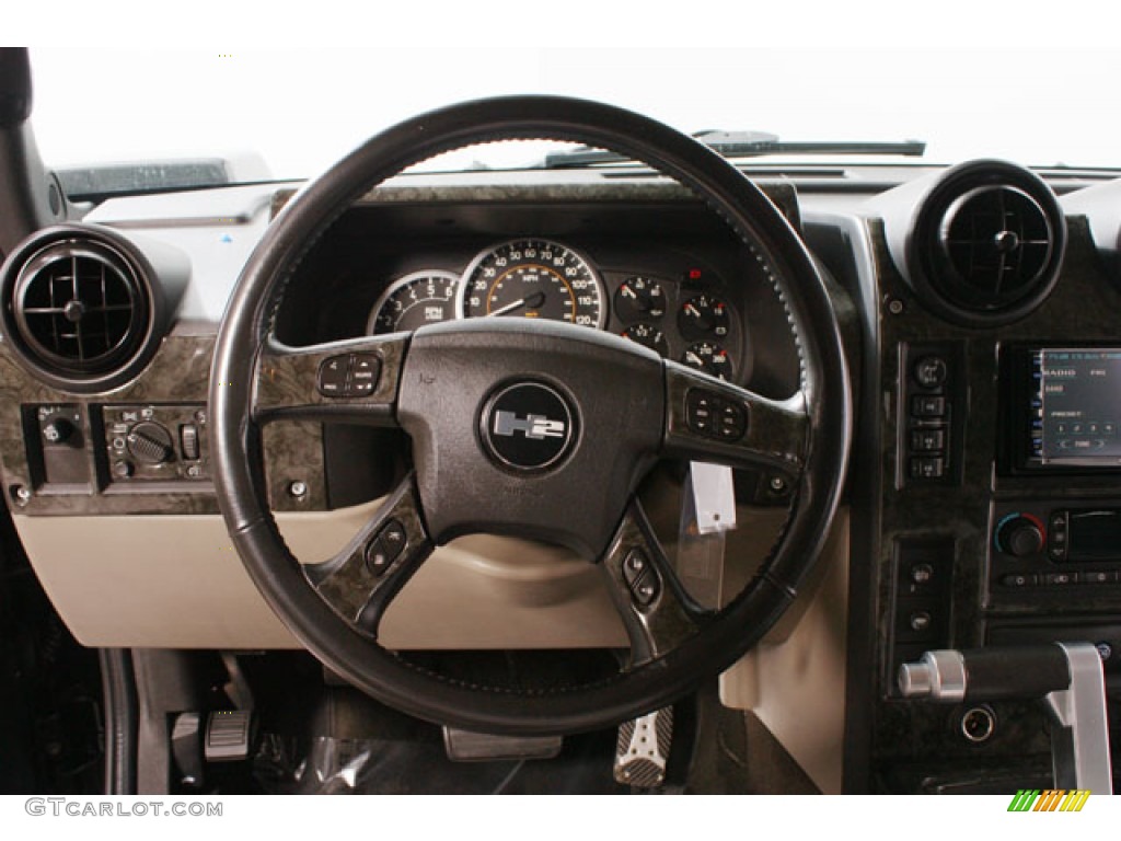 2005 Hummer H2 SUV Wheat Steering Wheel Photo #63009902