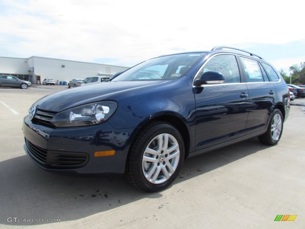 2012 Jetta TDI SportWagen - Tempest Blue Metallic / Titan Black photo #1