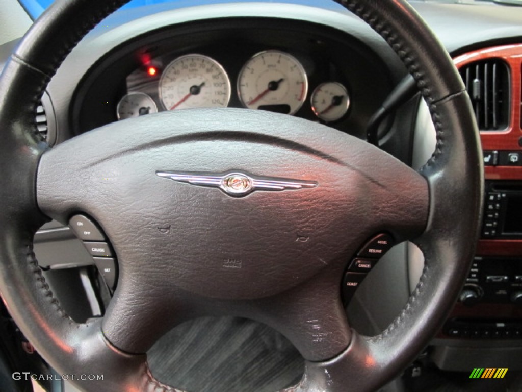 2006 Chrysler Town & Country Limited Medium Slate Gray Steering Wheel Photo #63011339