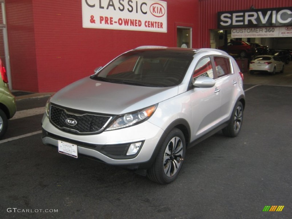 2012 Sportage SX - Bright Silver / Black photo #1