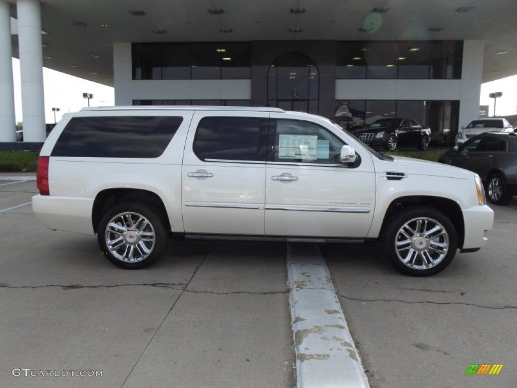 White Diamond Tricoat 2012 Cadillac Escalade Platinum Exterior Photo #63014018