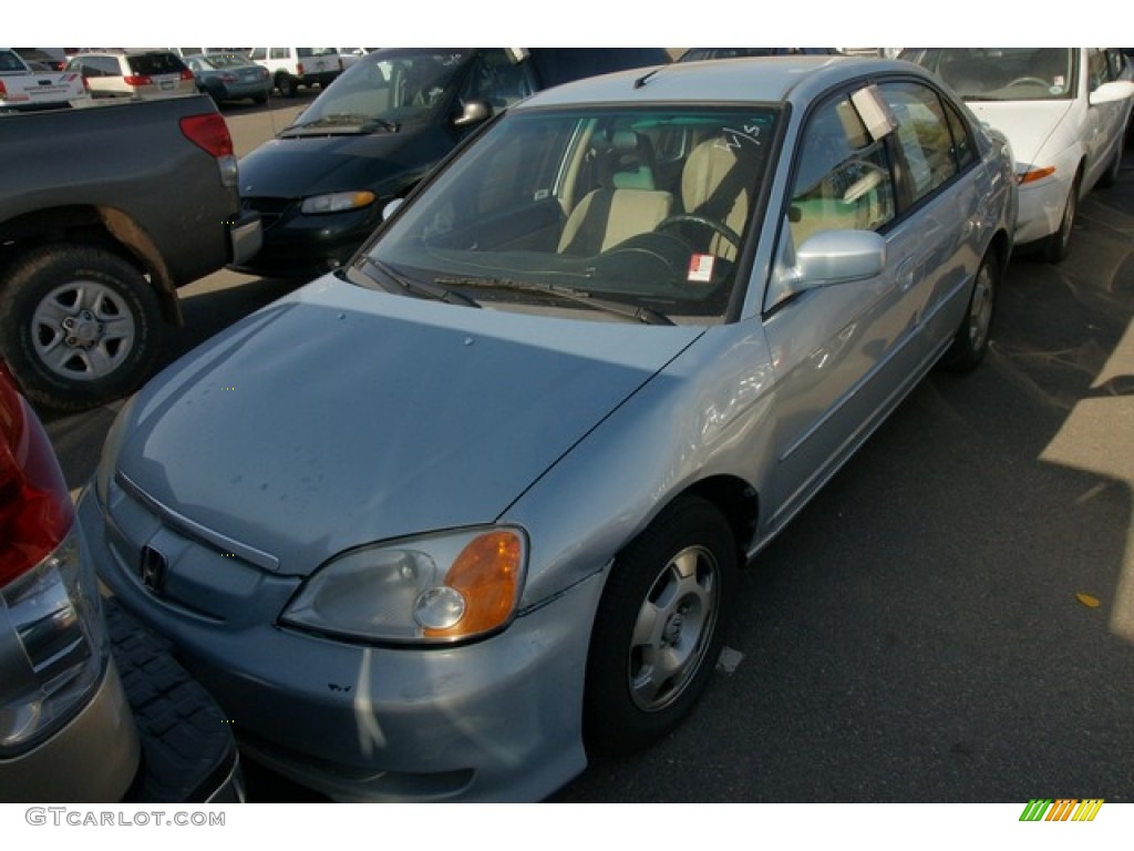 2003 Civic Hybrid Sedan - Opal Silver Blue Metallic / Gray photo #1