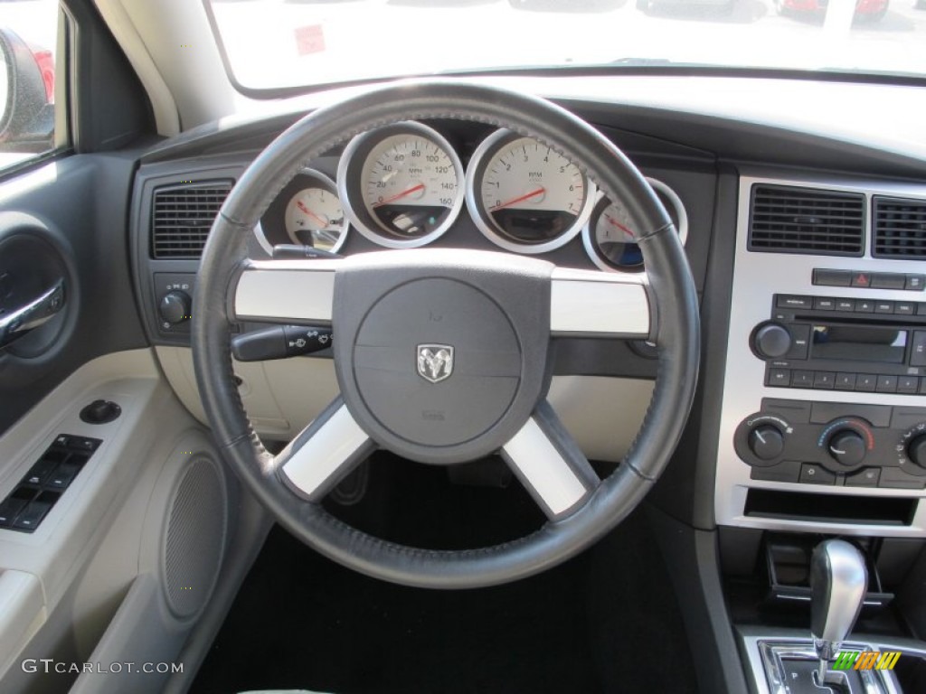 2006 Dodge Charger R/T Dark Slate Gray/Light Graystone Steering Wheel Photo #63017312