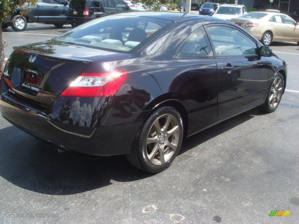 2007 Civic LX Coupe - Nighthawk Black Pearl / Ivory photo #7