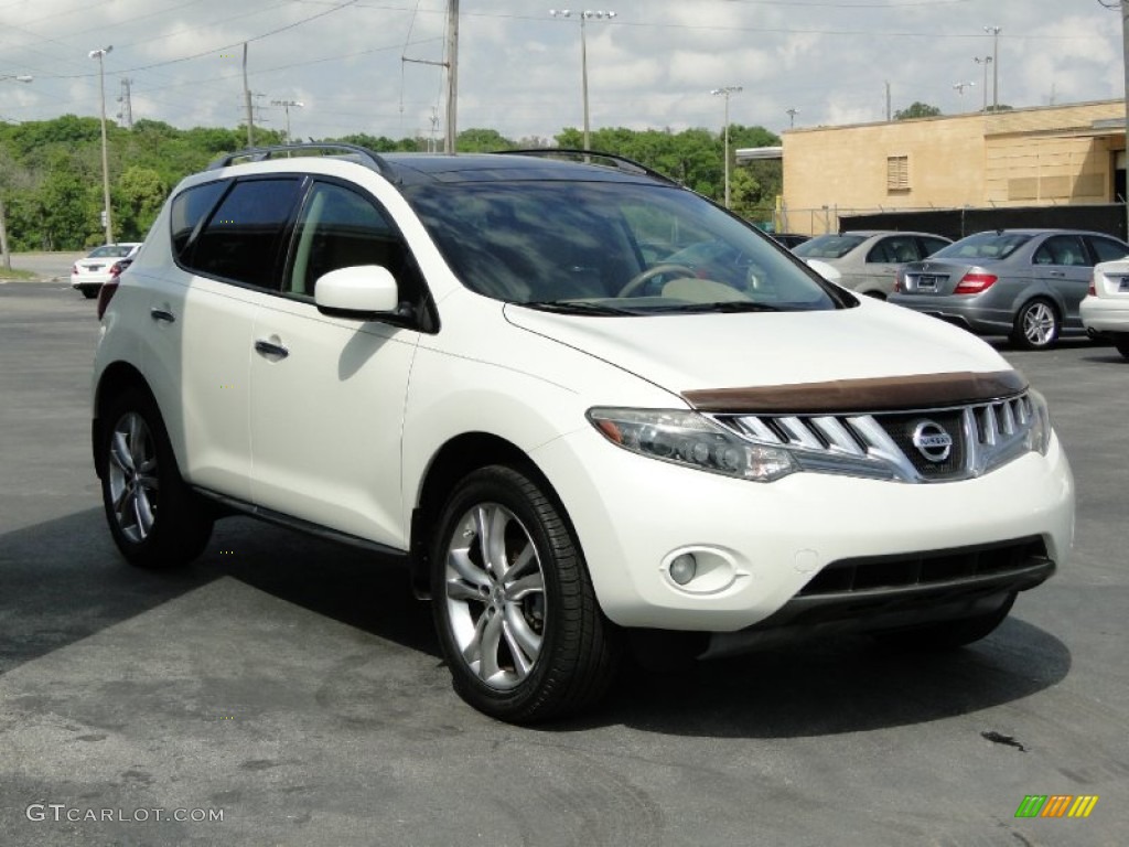 2009 Murano LE AWD - Glacier Pearl / Beige photo #3