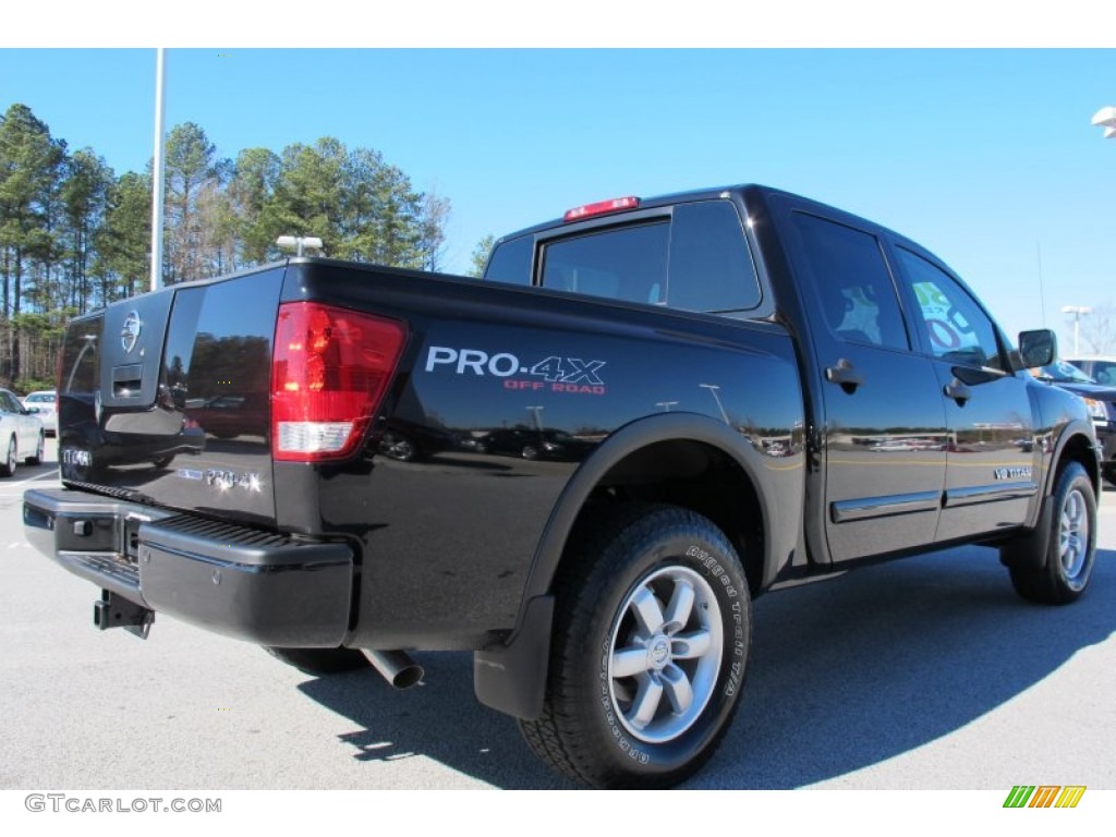 2012 Titan Pro-4X Crew Cab 4x4 - Galaxy Black / Pro 4X Charcoal photo #5