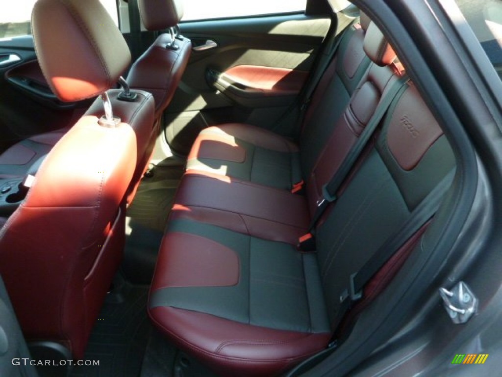 Tuscany Red Leather Interior 2012 Ford Focus SEL Sedan Photo #63019792