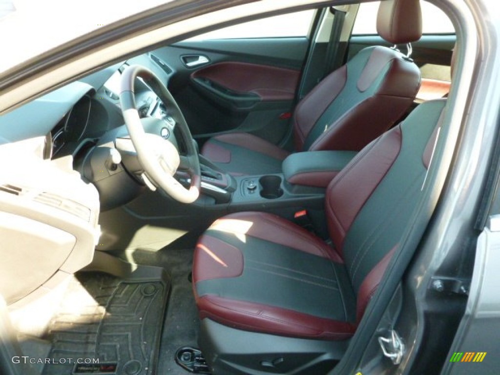 Tuscany Red Leather Interior 2012 Ford Focus SEL Sedan Photo #63019811