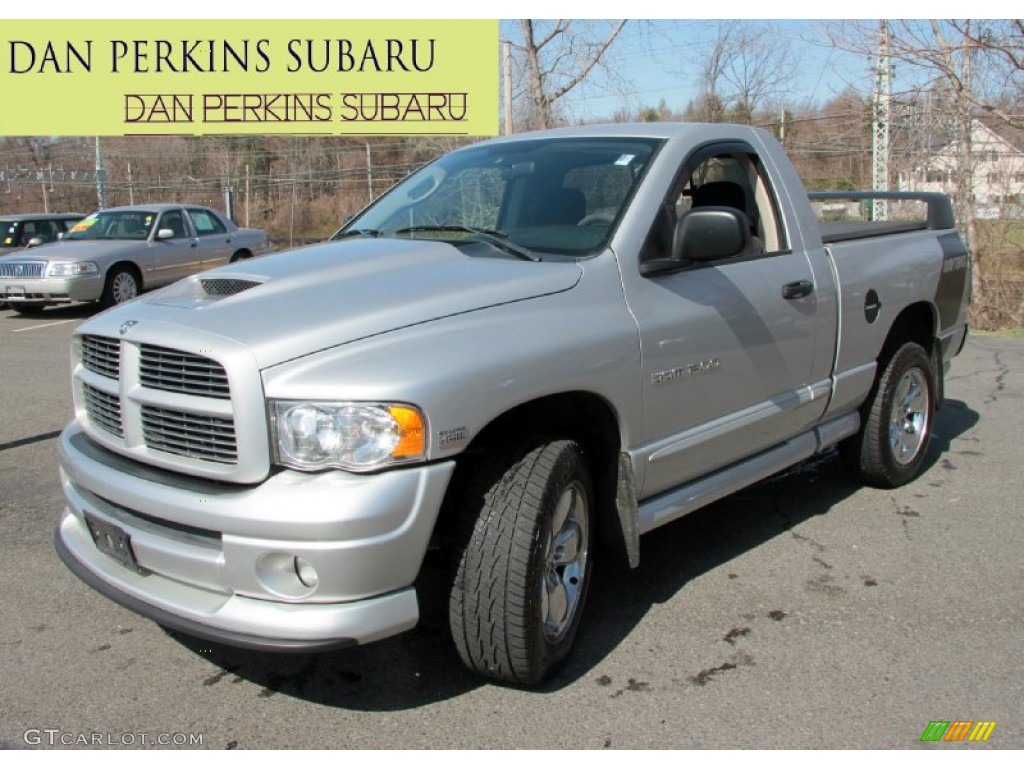 2005 Ram 1500 SLT Daytona Regular Cab 4x4 - Bright Silver Metallic / Dark Slate Gray photo #1