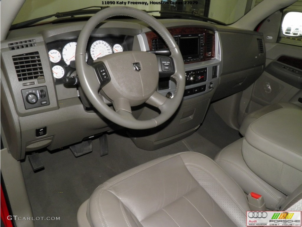 2008 Ram 1500 Laramie Quad Cab - Flame Red / Medium Slate Gray photo #8