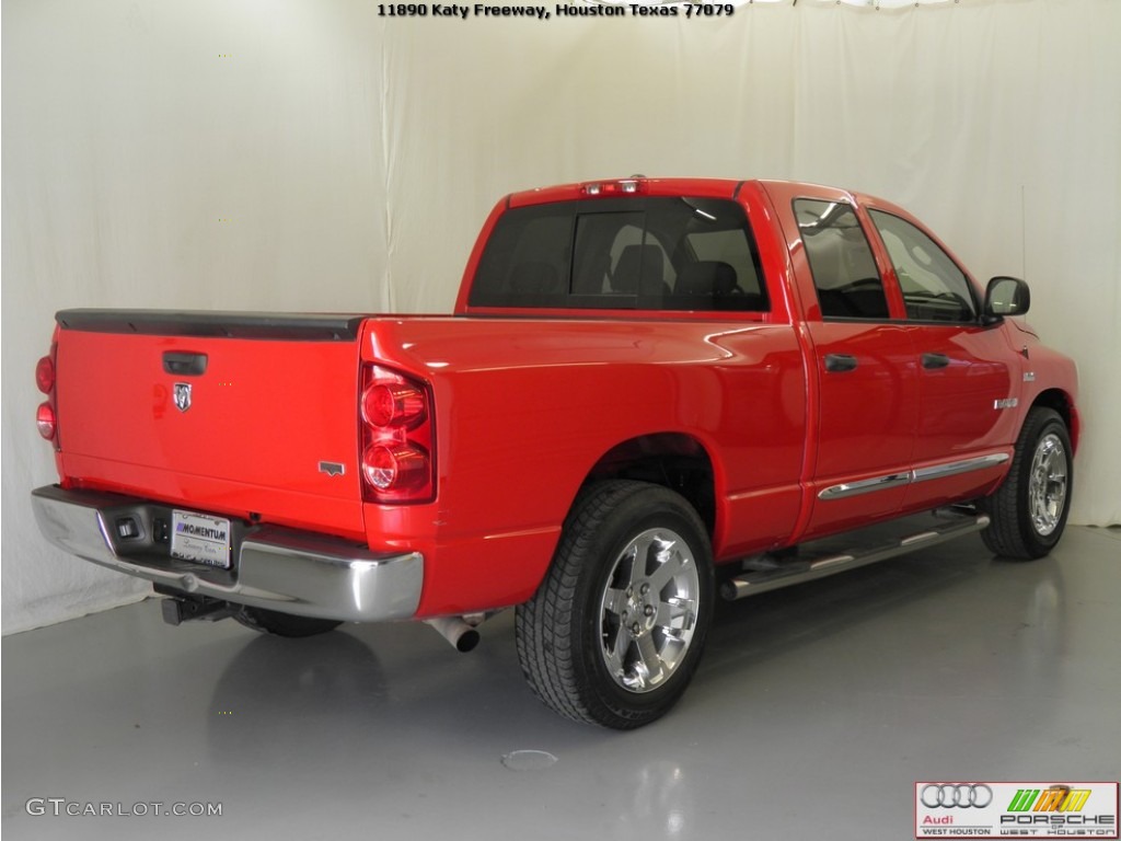 2008 Ram 1500 Laramie Quad Cab - Flame Red / Medium Slate Gray photo #21