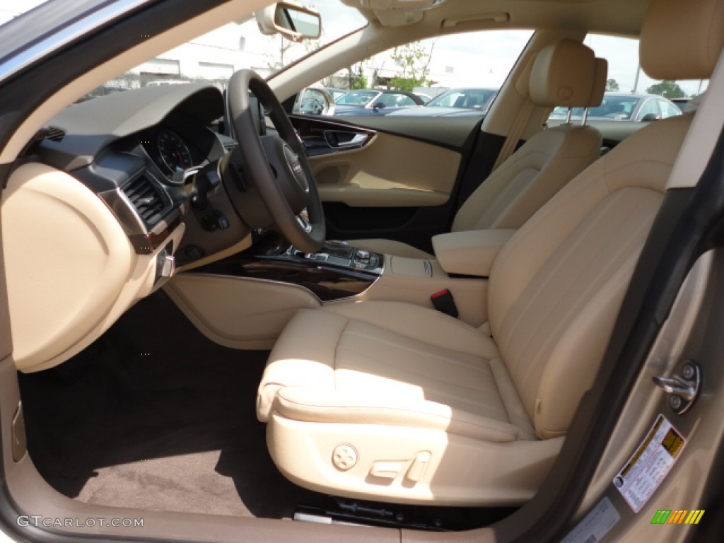 Velvet Beige Interior 2012 Audi A7 3.0T quattro Prestige Photo #63021359
