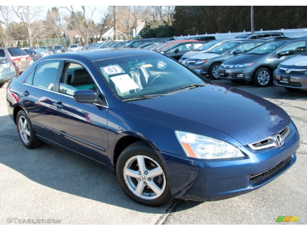 2003 Accord EX Sedan - Eternal Blue Pearl / Gray photo #1