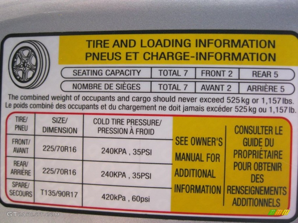 2010 Kia Sedona LX Info Tag Photos