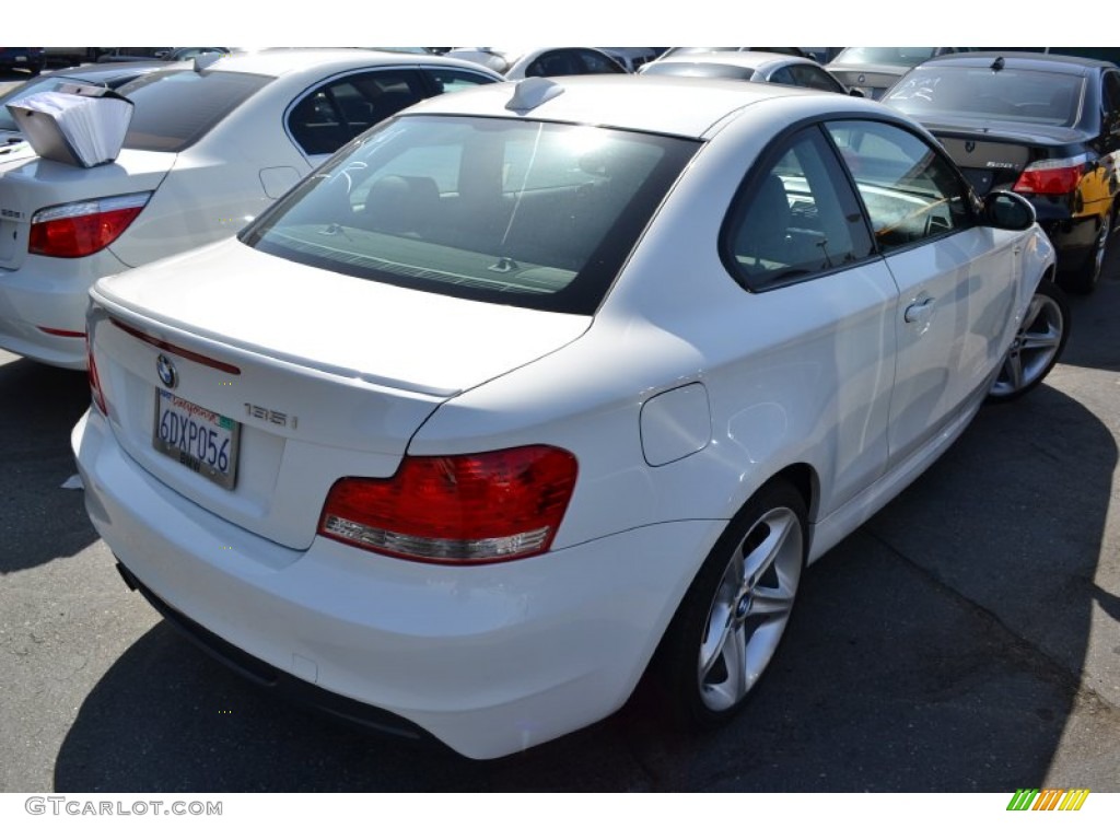 2008 1 Series 135i Coupe - Alpine White / Black photo #6