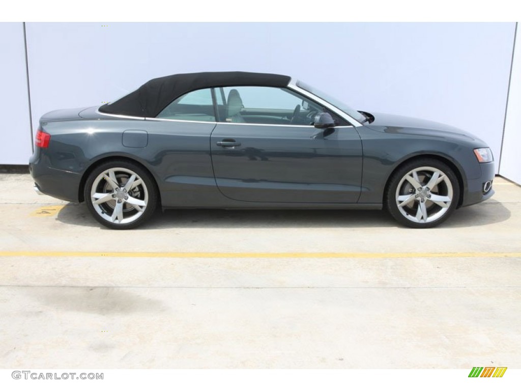 2011 A5 2.0T Convertible - Meteor Grey Pearl Effect / Light Grey photo #7