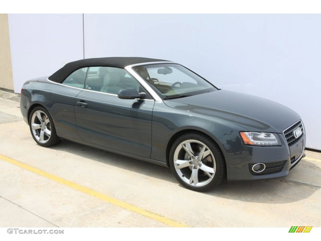 2011 A5 2.0T Convertible - Meteor Grey Pearl Effect / Light Grey photo #8