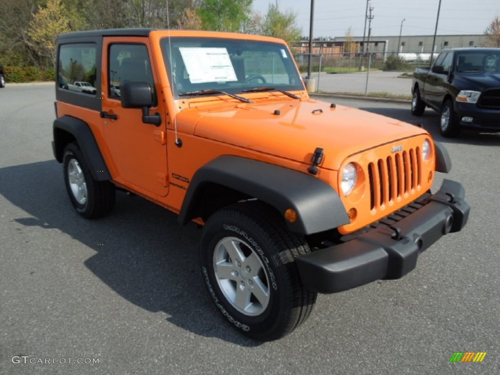 2012 Wrangler Sport S 4x4 - Crush Orange / Black photo #2