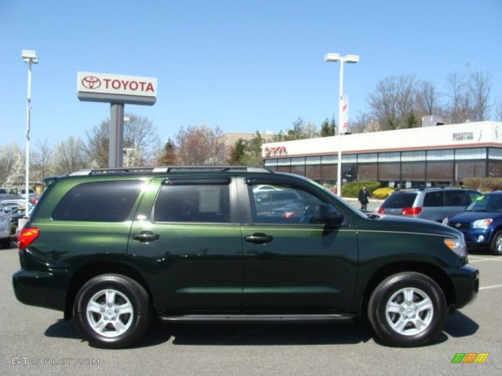 2010 Sequoia SR5 4WD - Timberland Green Mica / Sand Beige photo #1