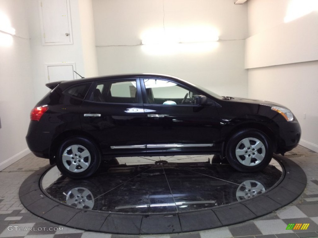 2011 Rogue S AWD - Wicked Black / Black photo #3