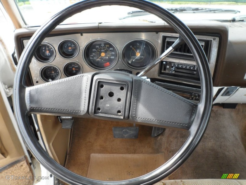 1986 Chevrolet C/K C10 Silverado Regular Cab Saddle Tan Steering Wheel Photo #63027087