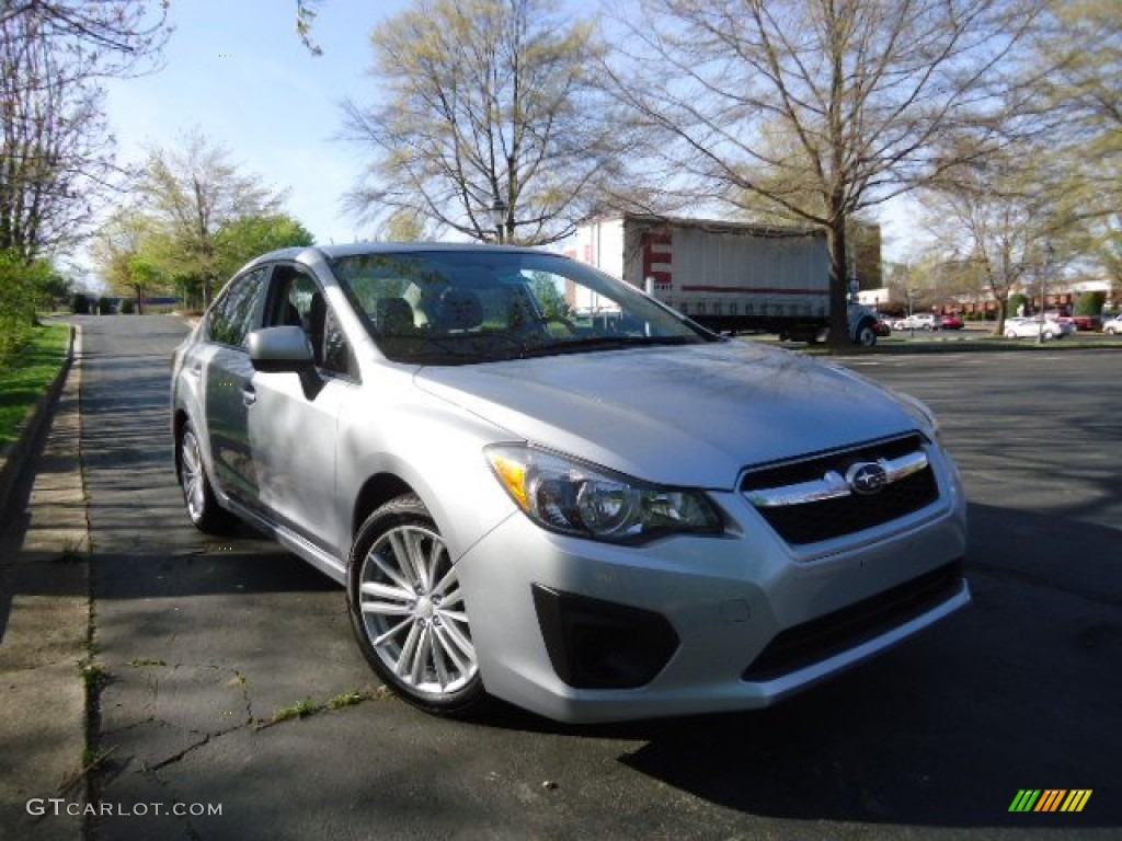 2012 Impreza 2.0i Premium 4 Door - Ice Silver Metallic / Black photo #1