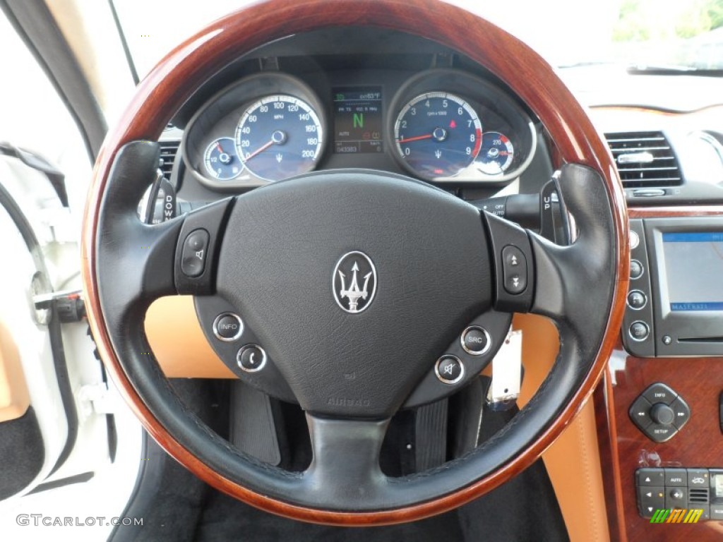 2005 Maserati Quattroporte Standard Quattroporte Model Cuoio Sella Steering Wheel Photo #63028995