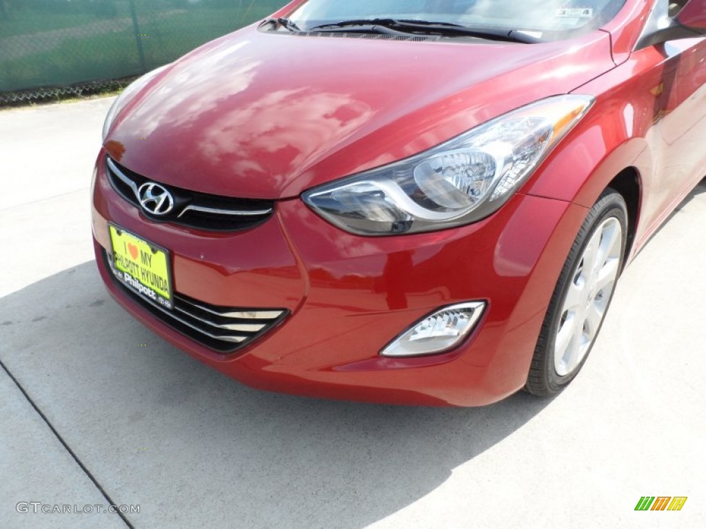 2012 Elantra Limited - Red Allure / Beige photo #10