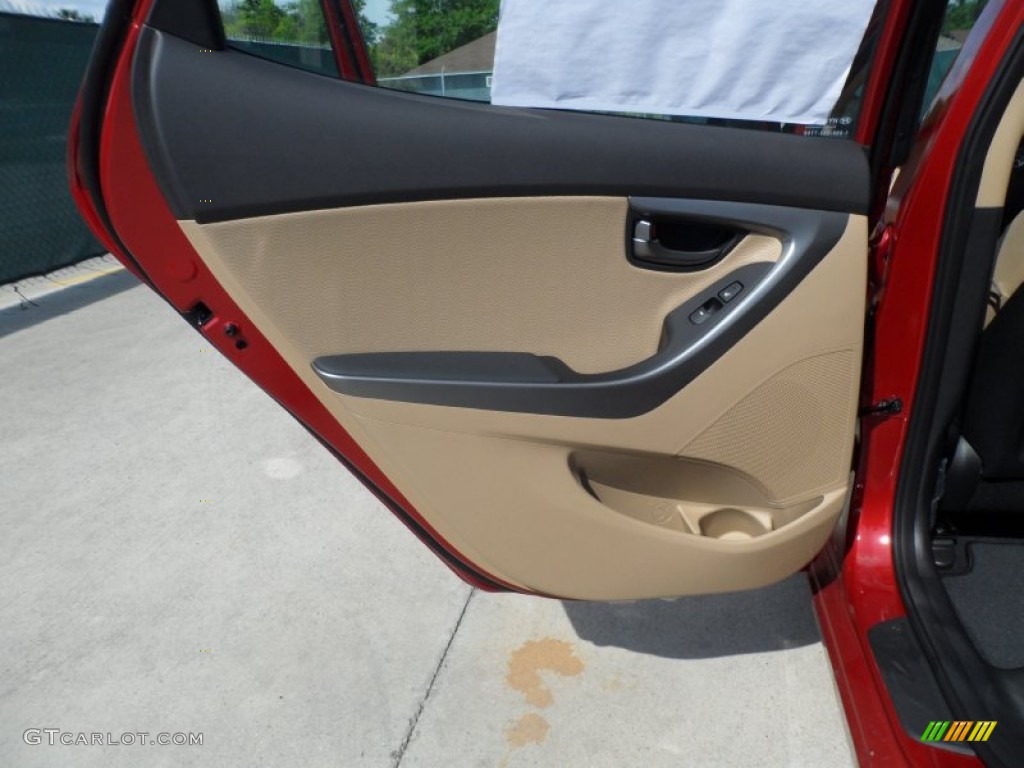 2012 Elantra Limited - Red Allure / Beige photo #20