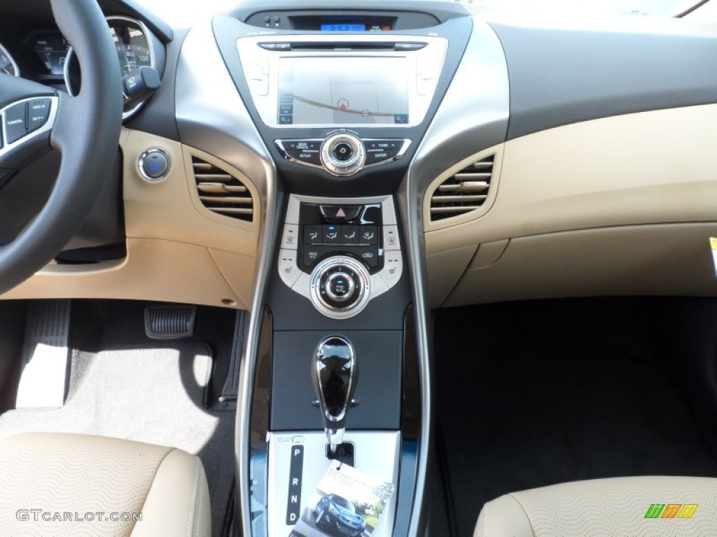 2012 Elantra Limited - Red Allure / Beige photo #28
