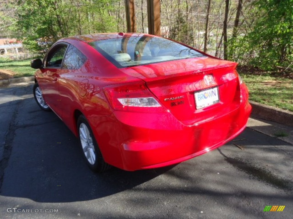 2012 Civic EX-L Coupe - Rallye Red / Gray photo #5