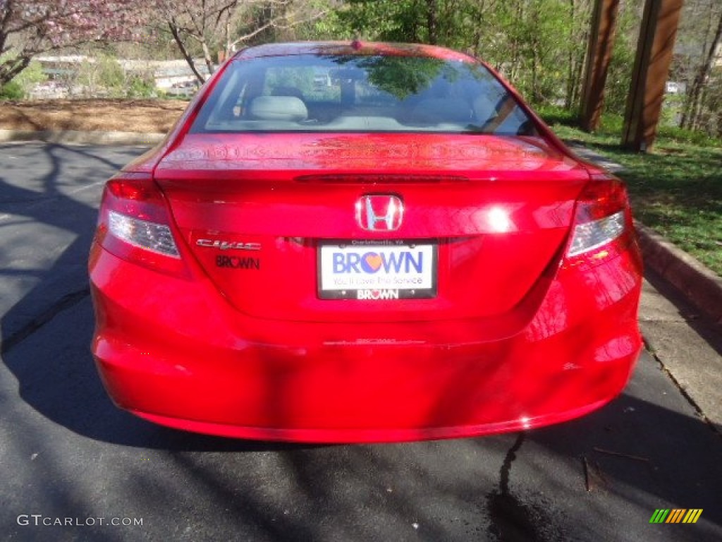 2012 Civic EX-L Coupe - Rallye Red / Gray photo #6
