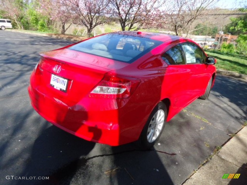 2012 Civic EX-L Coupe - Rallye Red / Gray photo #7