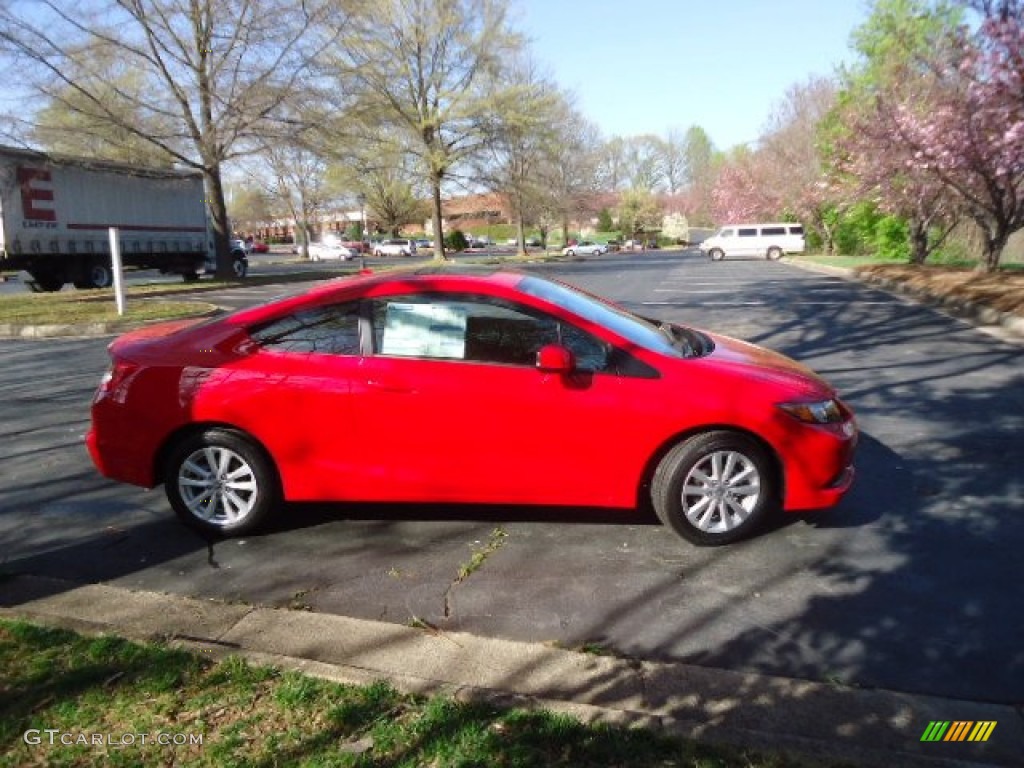 2012 Civic EX-L Coupe - Rallye Red / Gray photo #8