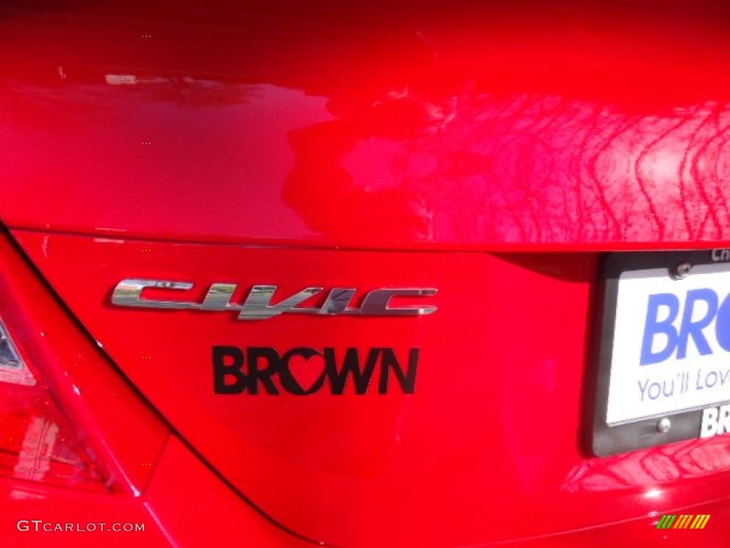 2012 Civic EX-L Coupe - Rallye Red / Gray photo #12