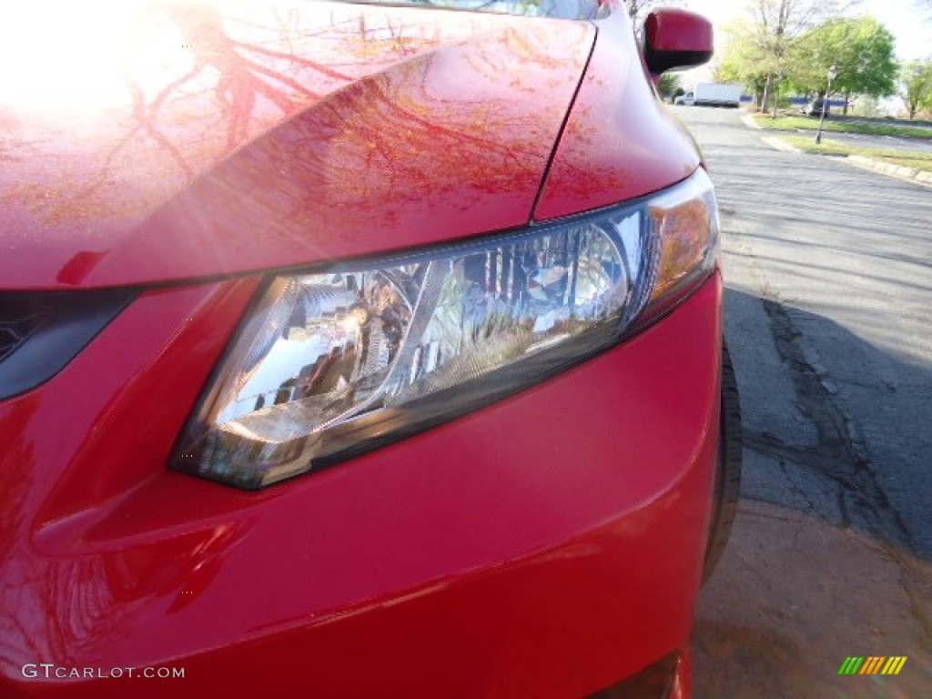 2012 Civic EX-L Coupe - Rallye Red / Gray photo #14