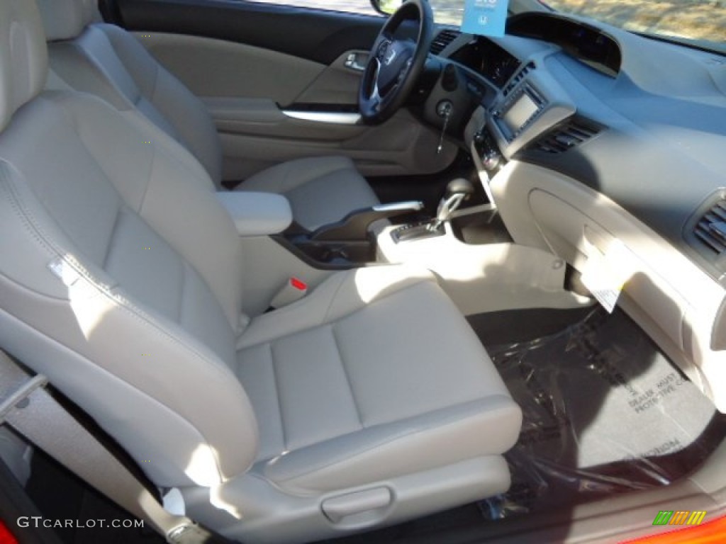 2012 Civic EX-L Coupe - Rallye Red / Gray photo #18