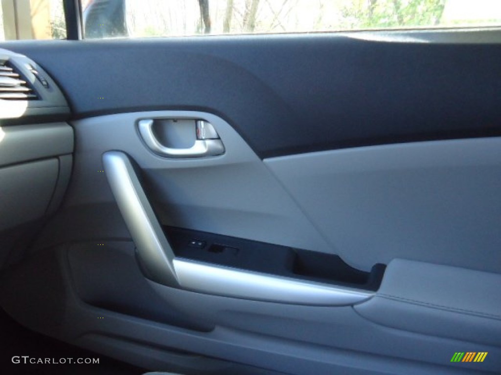 2012 Civic EX-L Coupe - Rallye Red / Gray photo #33