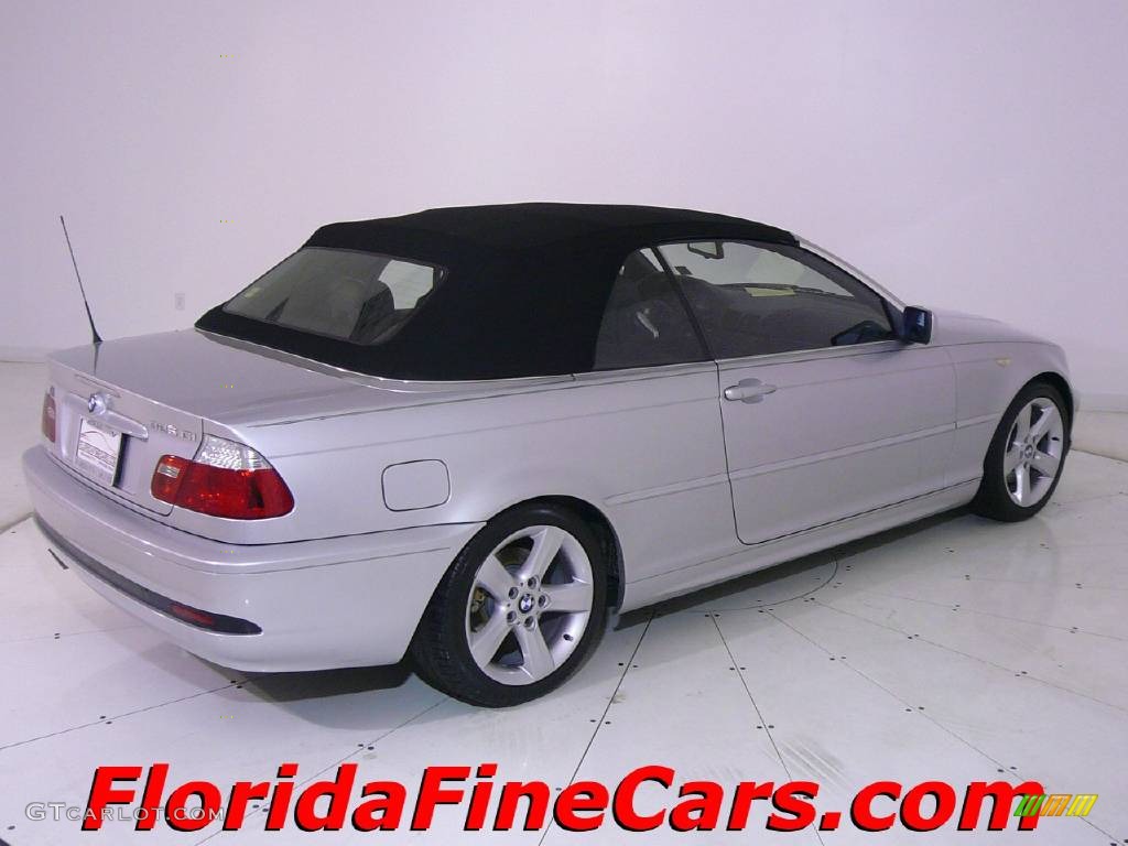 2004 3 Series 325i Convertible - Titanium Silver Metallic / Black photo #9