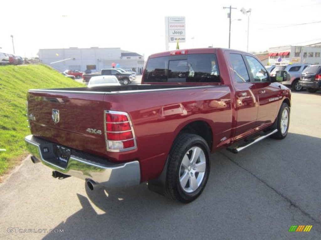 2011 Ram 1500 Big Horn Quad Cab 4x4 - Deep Cherry Red Crystal Pearl / Dark Slate Gray/Medium Graystone photo #5