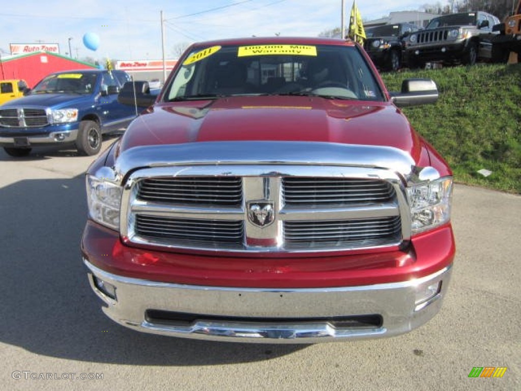 2011 Ram 1500 Big Horn Quad Cab 4x4 - Deep Cherry Red Crystal Pearl / Dark Slate Gray/Medium Graystone photo #8