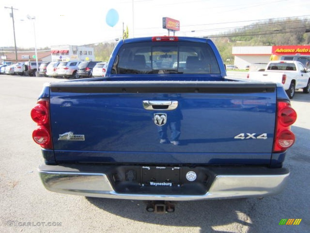 2008 Ram 1500 Big Horn Edition Quad Cab 4x4 - Electric Blue Pearl / Medium Slate Gray photo #4