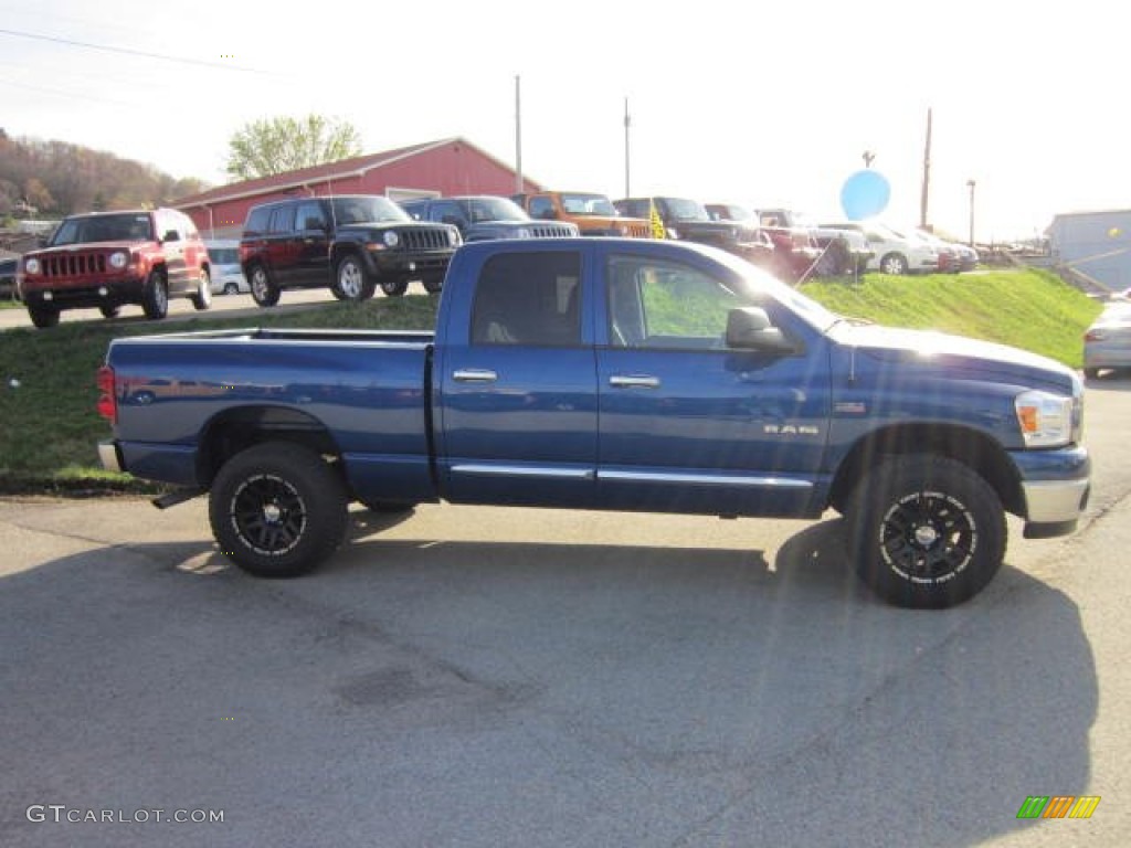 2008 Ram 1500 Big Horn Edition Quad Cab 4x4 - Electric Blue Pearl / Medium Slate Gray photo #6