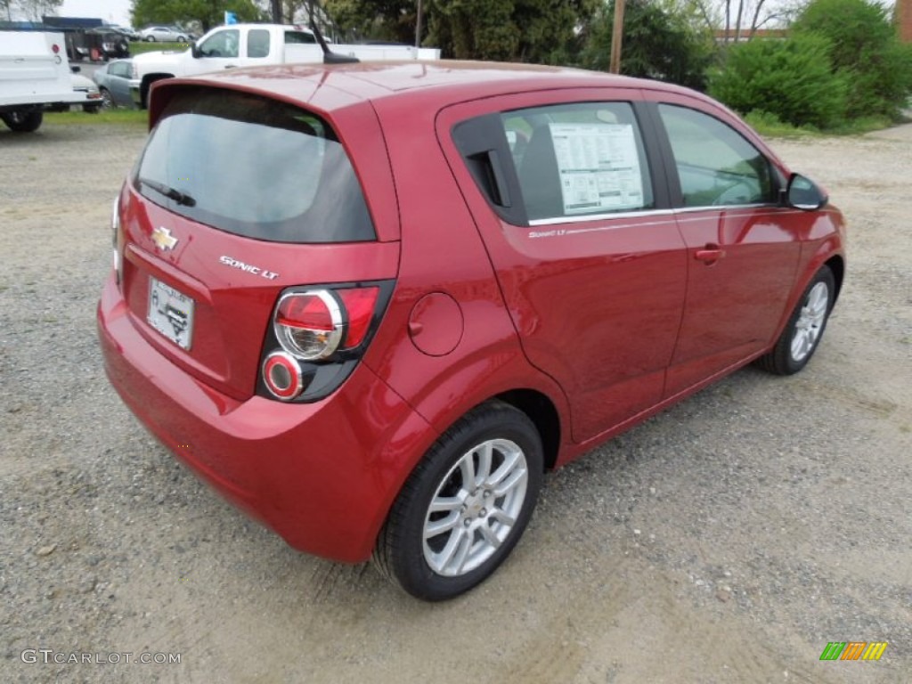 2012 Sonic LT Hatch - Crystal Red Tintcoat / Jet Black/Dark Titanium photo #6